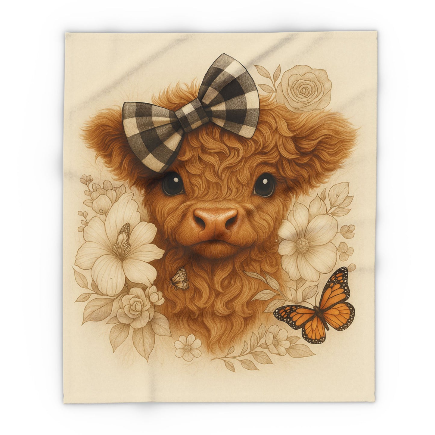 Little Calf of Mine Blanket – Cherished Keepsake Gift” | Cozy Farmhouse Fleece Blanket, Cute Cow Decor, Nursery Blanket, Animal Lover Gift