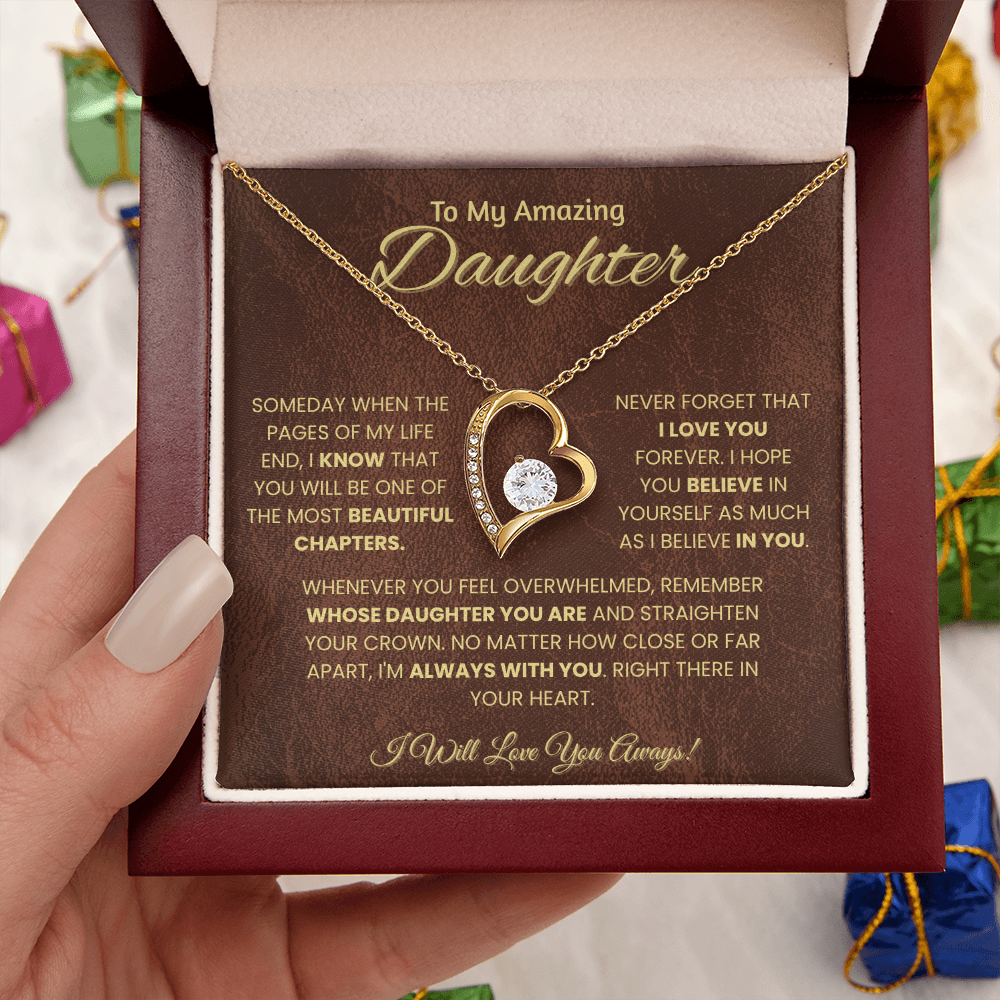 To My Amazing Daughter – Emotional Message Card Gift From Parent | Believe In Yourself Keepsake | Always With You