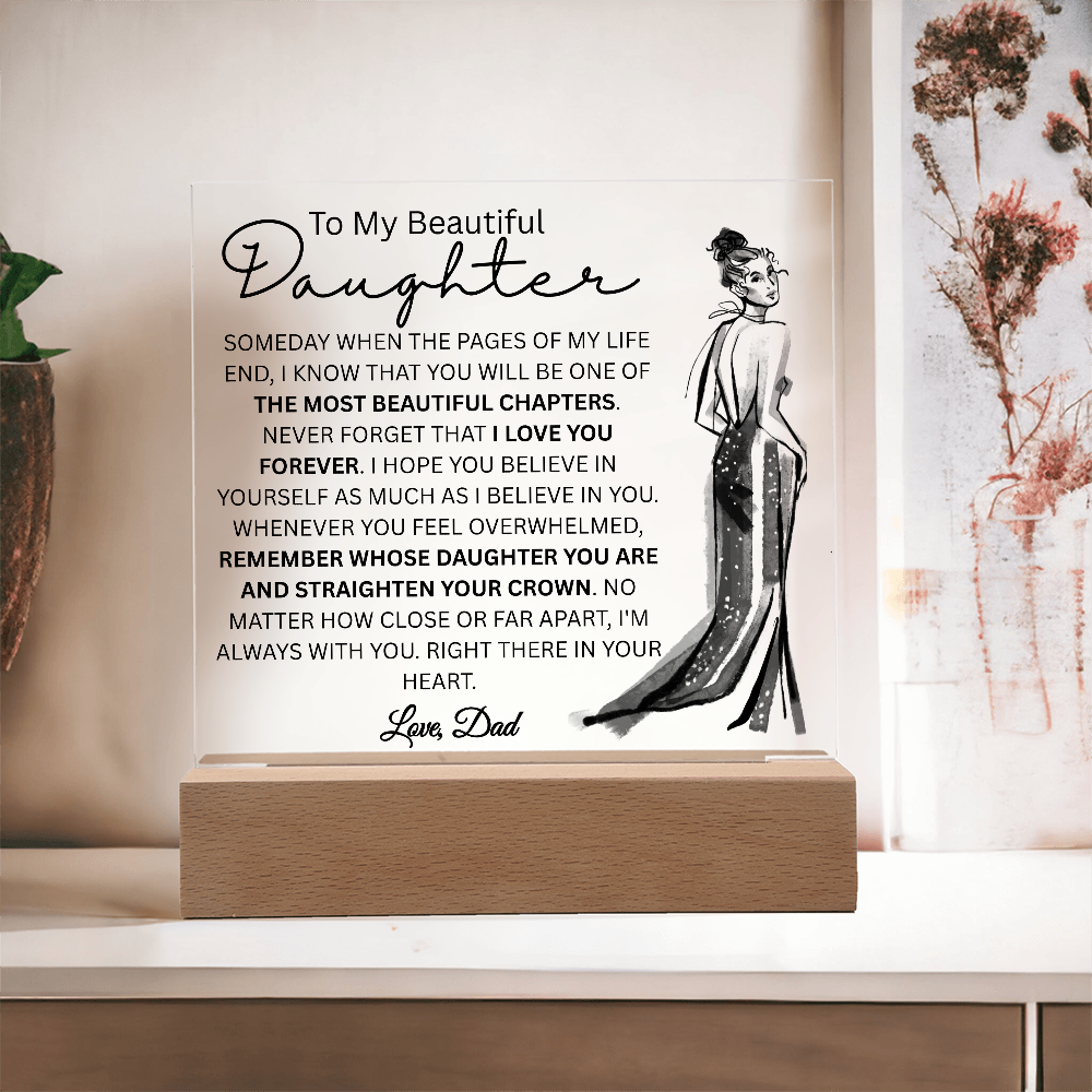 MY BEAUTIFUL DAUGHTER ACRYLIC LED PLAQUE
