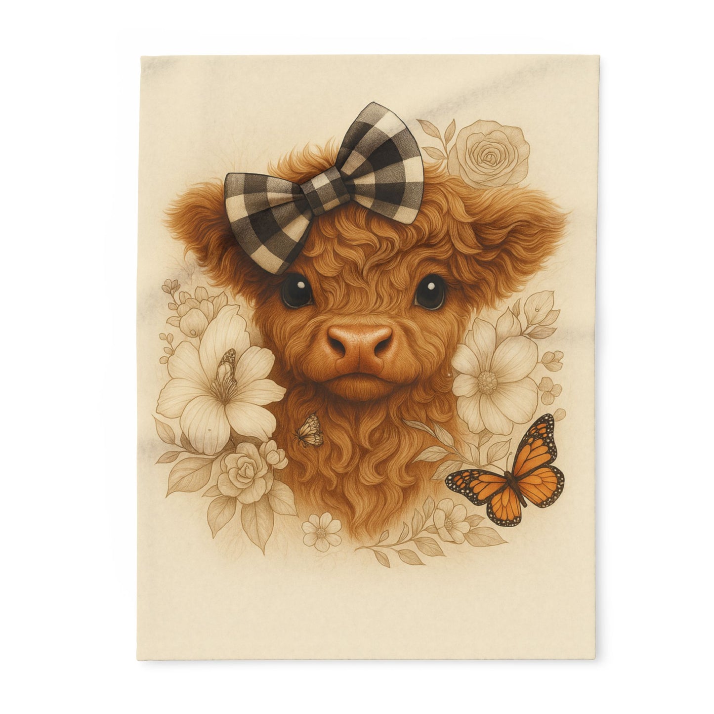 Little Calf of Mine Blanket – Cherished Keepsake Gift” | Cozy Farmhouse Fleece Blanket, Cute Cow Decor, Nursery Blanket, Animal Lover Gift