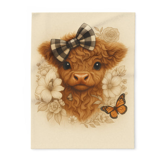 Little Calf of Mine Blanket – Cherished Keepsake Gift” | Cozy Farmhouse Fleece Blanket, Cute Cow Decor, Nursery Blanket, Animal Lover Gift