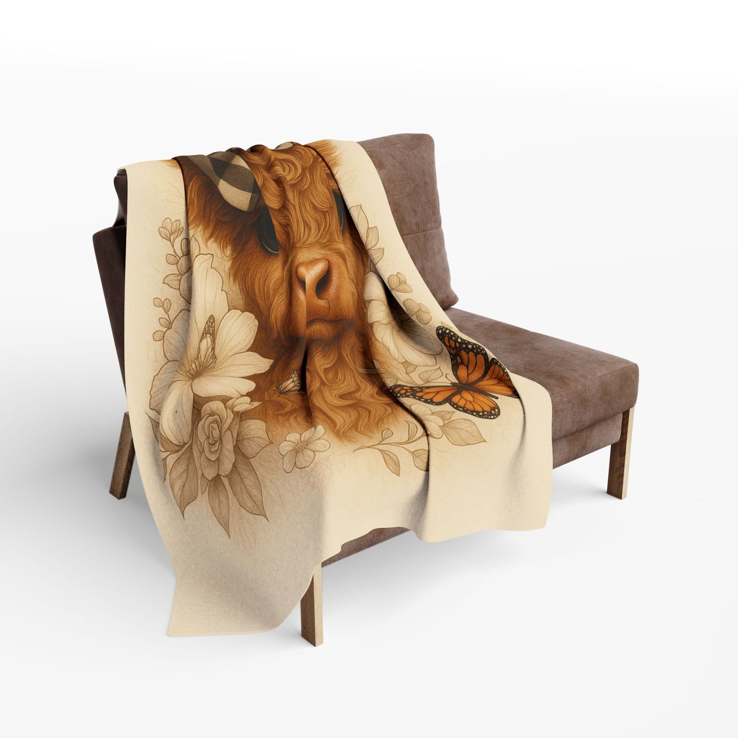 Little Calf of Mine Blanket – Cherished Keepsake Gift” | Cozy Farmhouse Fleece Blanket, Cute Cow Decor, Nursery Blanket, Animal Lover Gift