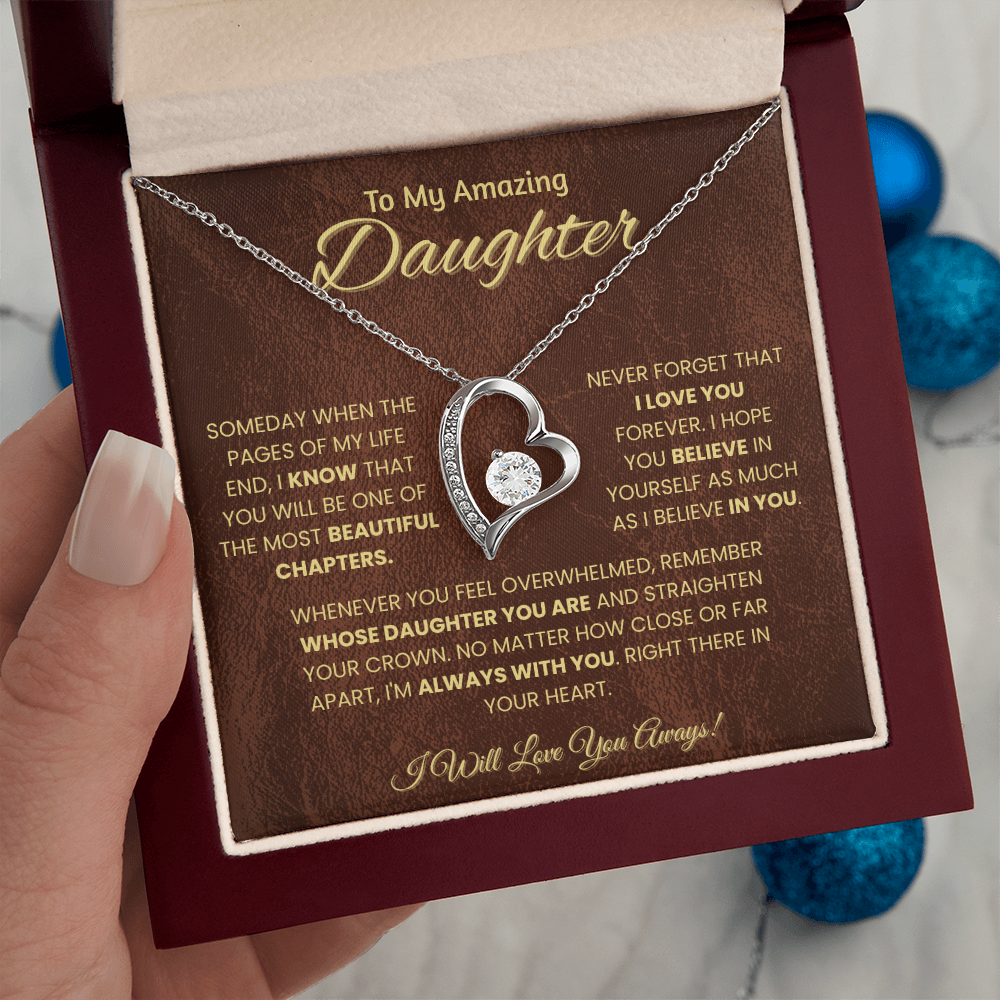 To My Amazing Daughter – Emotional Message Card Gift From Parent | Believe In Yourself Keepsake | Always With You