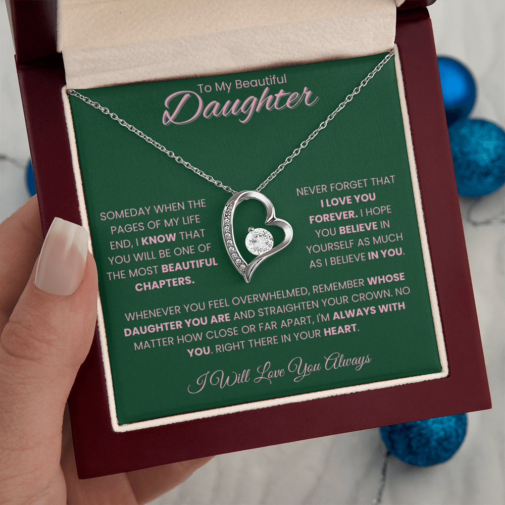 To My Beautiful Daughter – Emotional Message Card Gift From Parent | Always With You Keepsake