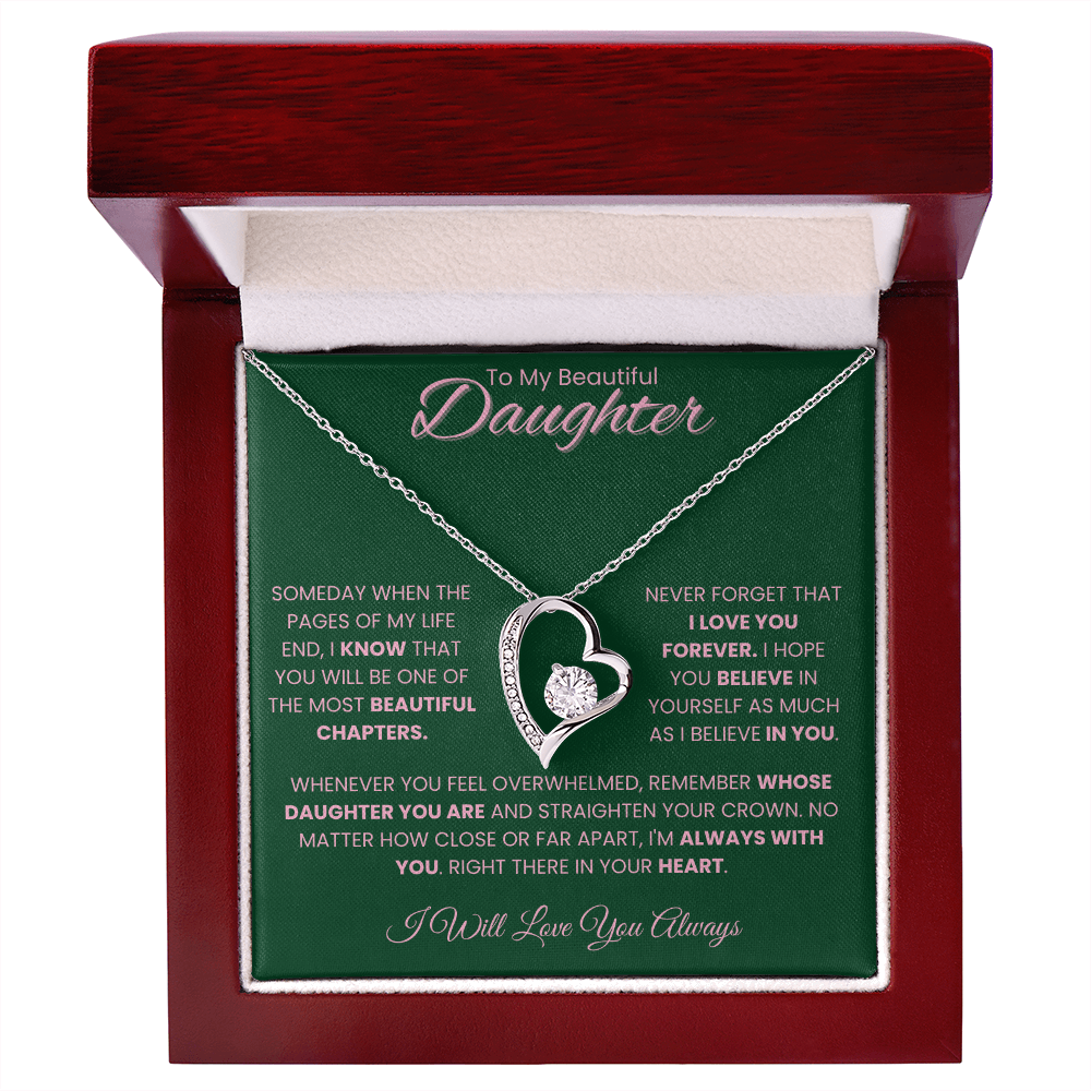 To My Beautiful Daughter – Emotional Message Card Gift From Parent | Always With You Keepsake