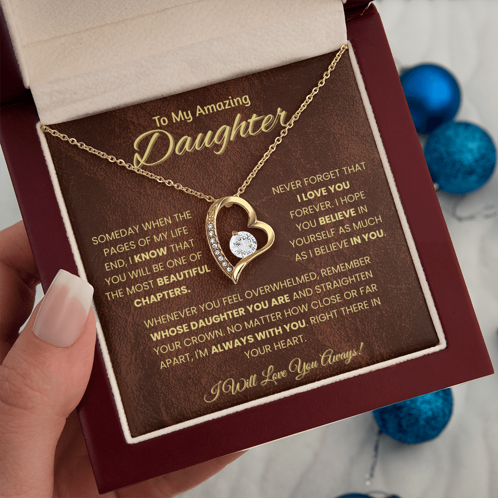 To My Amazing Daughter – Emotional Message Card Gift From Parent | Believe In Yourself Keepsake | Always With You
