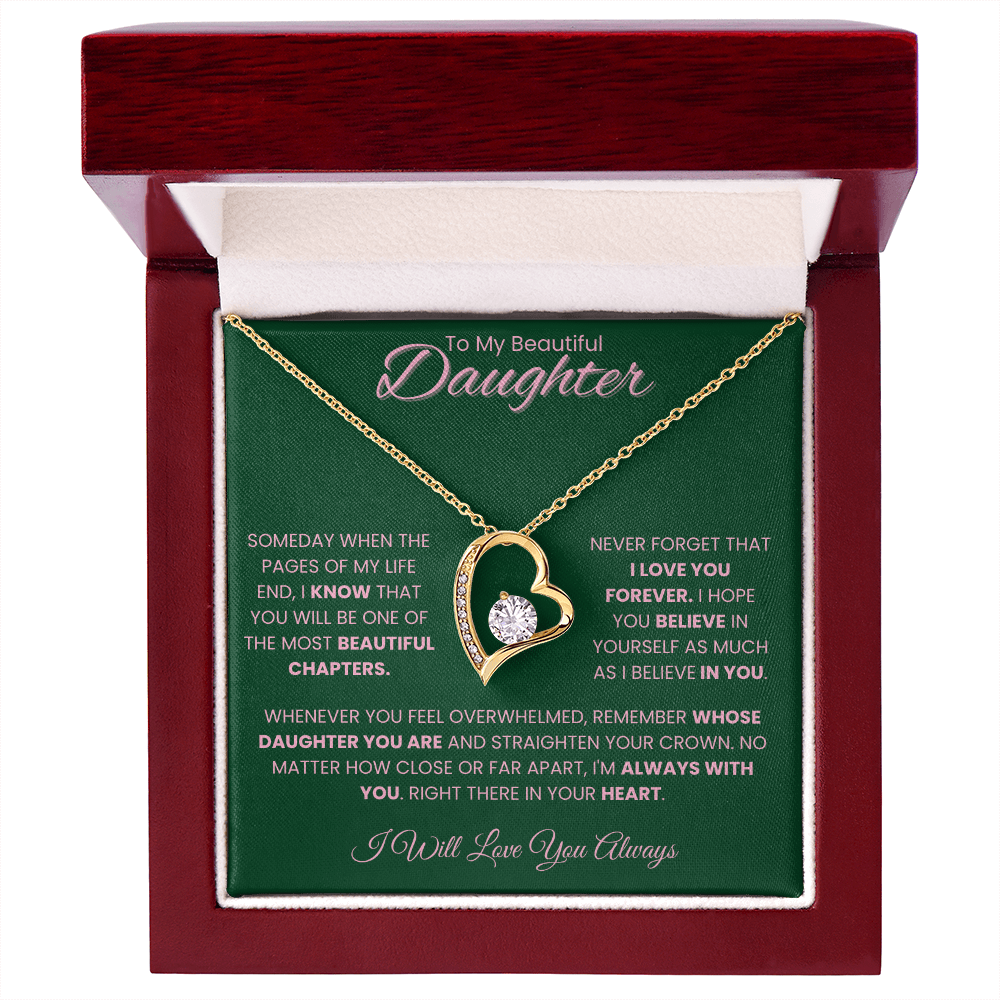 To My Beautiful Daughter – Emotional Message Card Gift From Parent | Always With You Keepsake