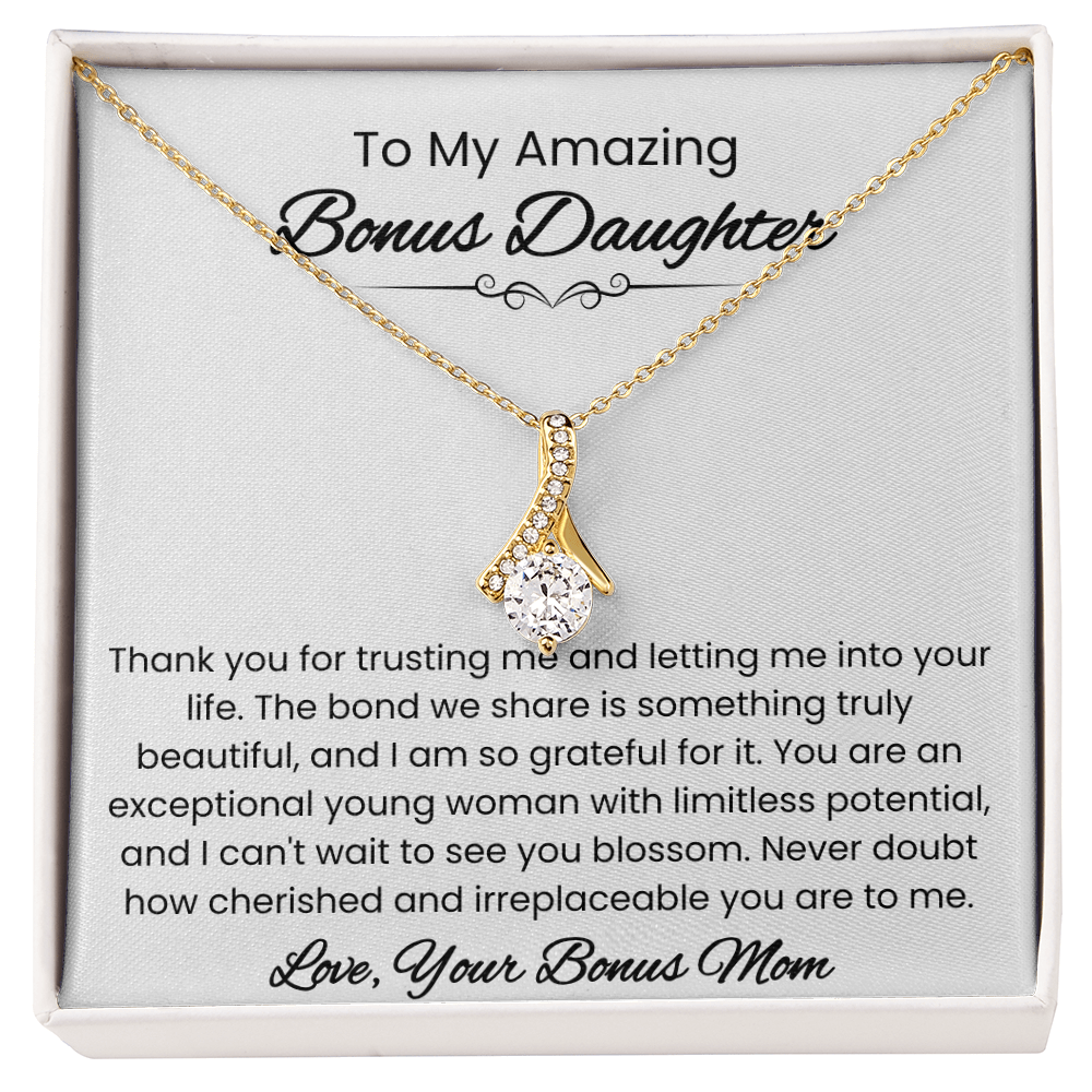 To My Bonus Daughter – Heartfelt Message Card from Bonus Mom | Encouraging Gift for Stepdaughter
