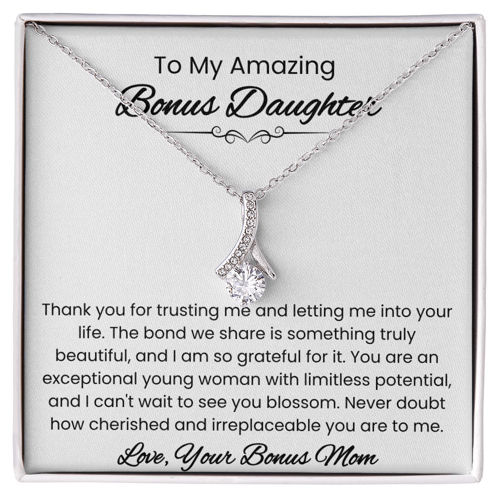 To My Bonus Daughter – Heartfelt Message Card from Bonus Mom | Encouraging Gift for Stepdaughter