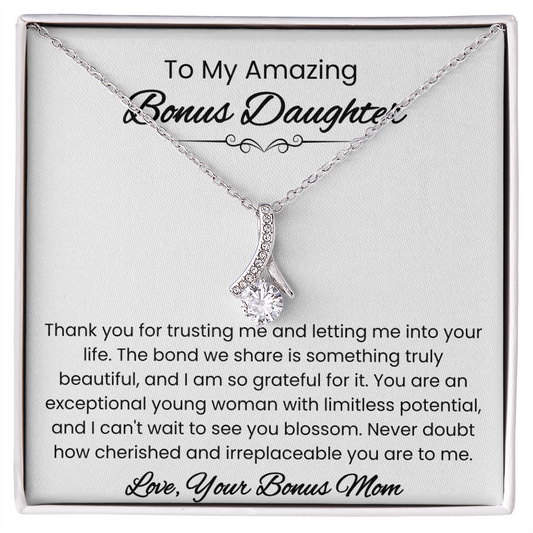 To My Bonus Daughter – Heartfelt Message Card from Bonus Mom | Encouraging Gift for Stepdaughter