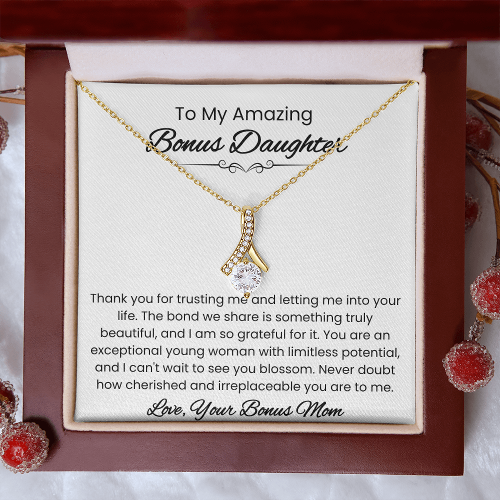 To My Bonus Daughter – Heartfelt Message Card from Bonus Mom | Encouraging Gift for Stepdaughter