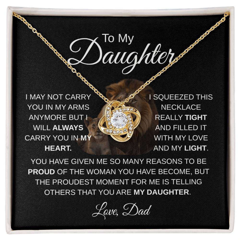 To My Daughter – Love Knot Necklace From Dad