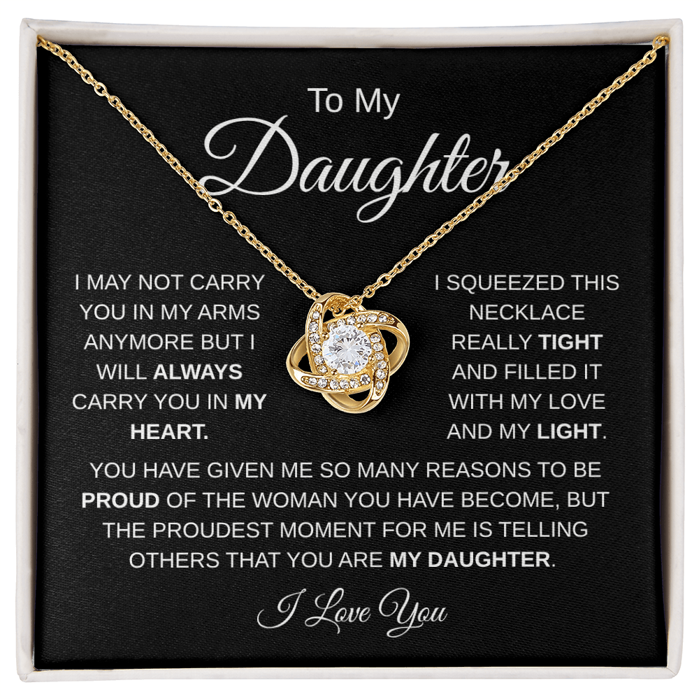 Elegant Love Knot Necklace_ To My Daughter