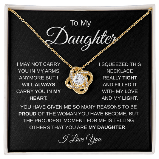 Elegant Love Knot Necklace_ To My Daughter