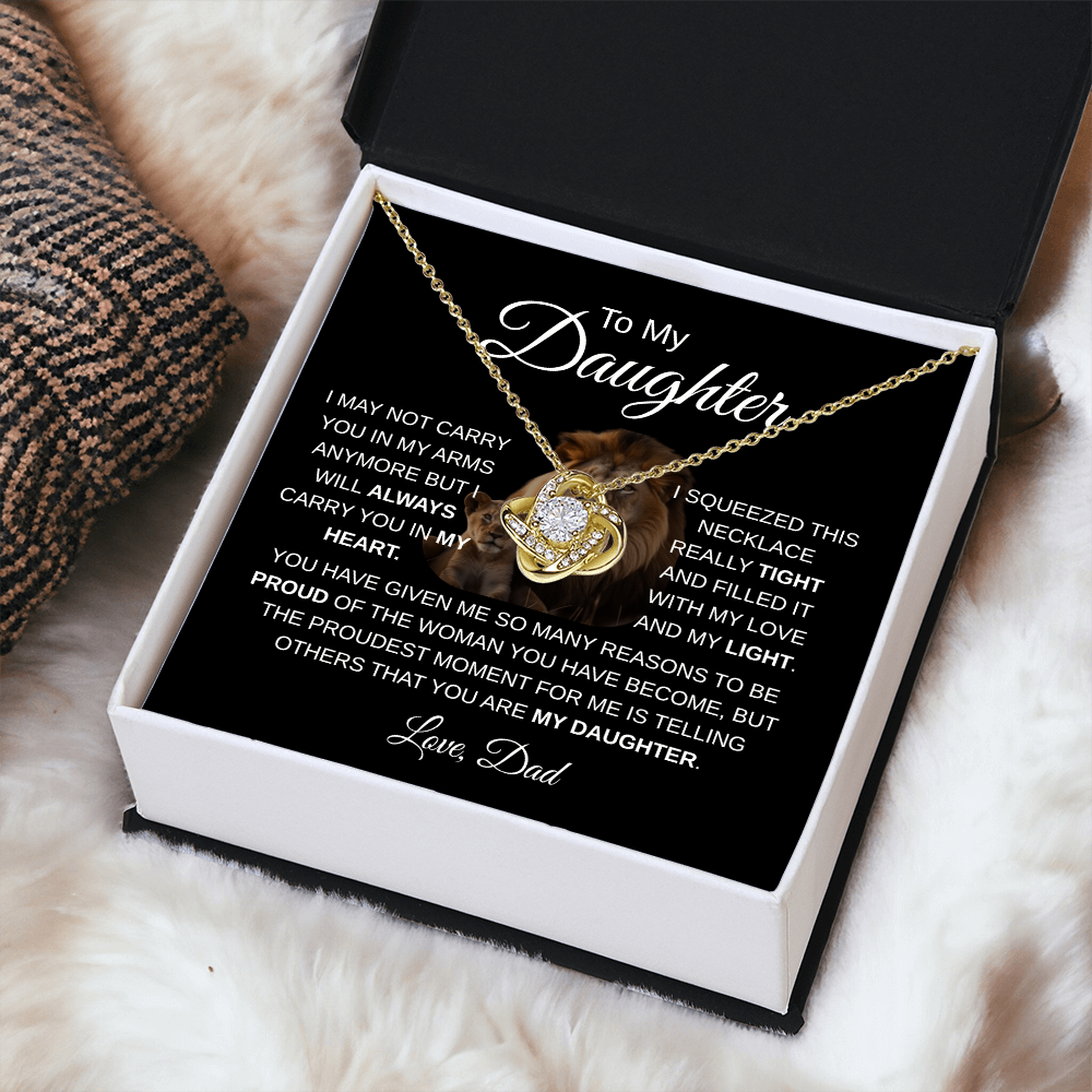 To My Daughter – Love Knot Necklace From Dad