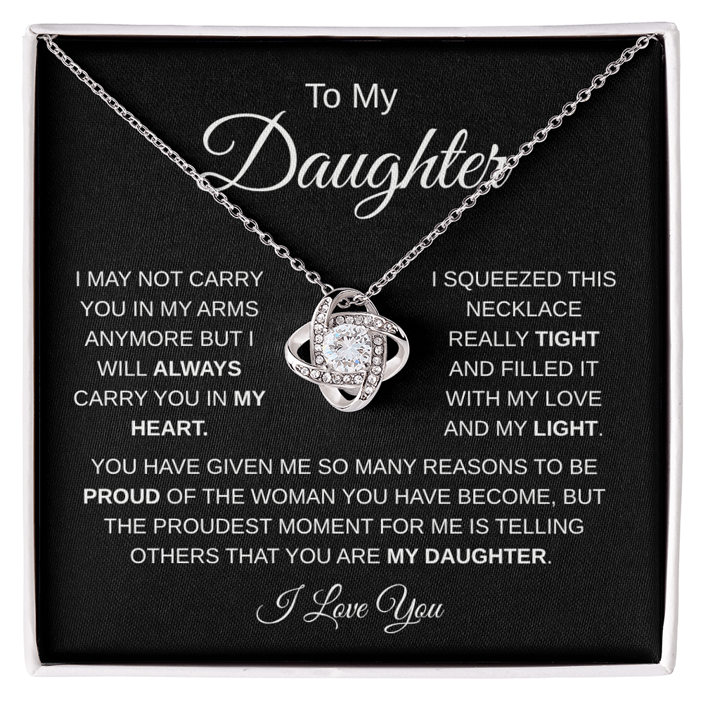 Elegant Love Knot Necklace_ To My Daughter