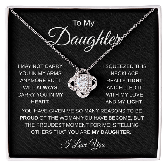 Elegant Love Knot Necklace_ To My Daughter