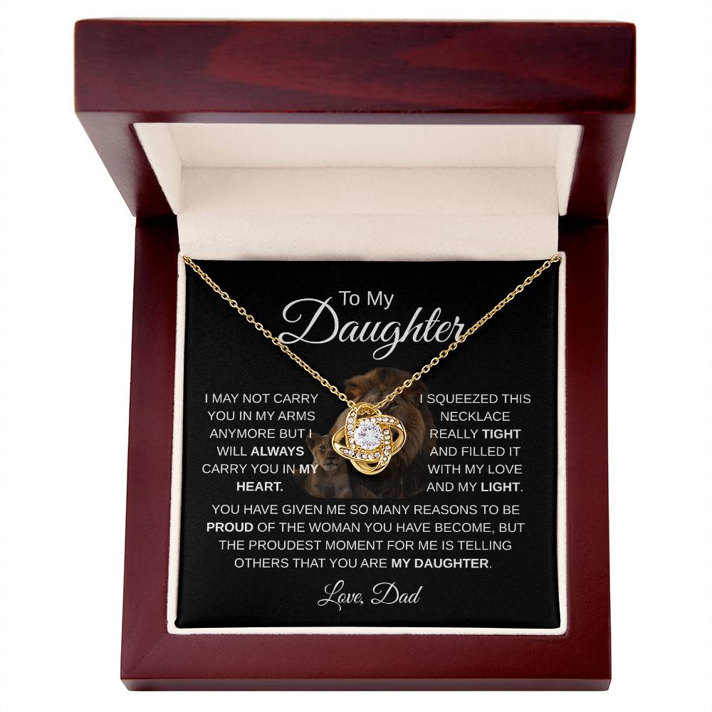 To My Daughter – Love Knot Necklace From Dad