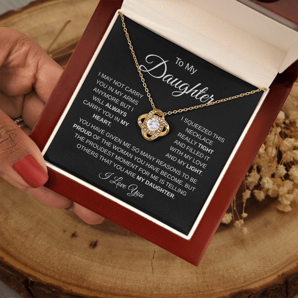 Elegant Love Knot Necklace_ To My Daughter