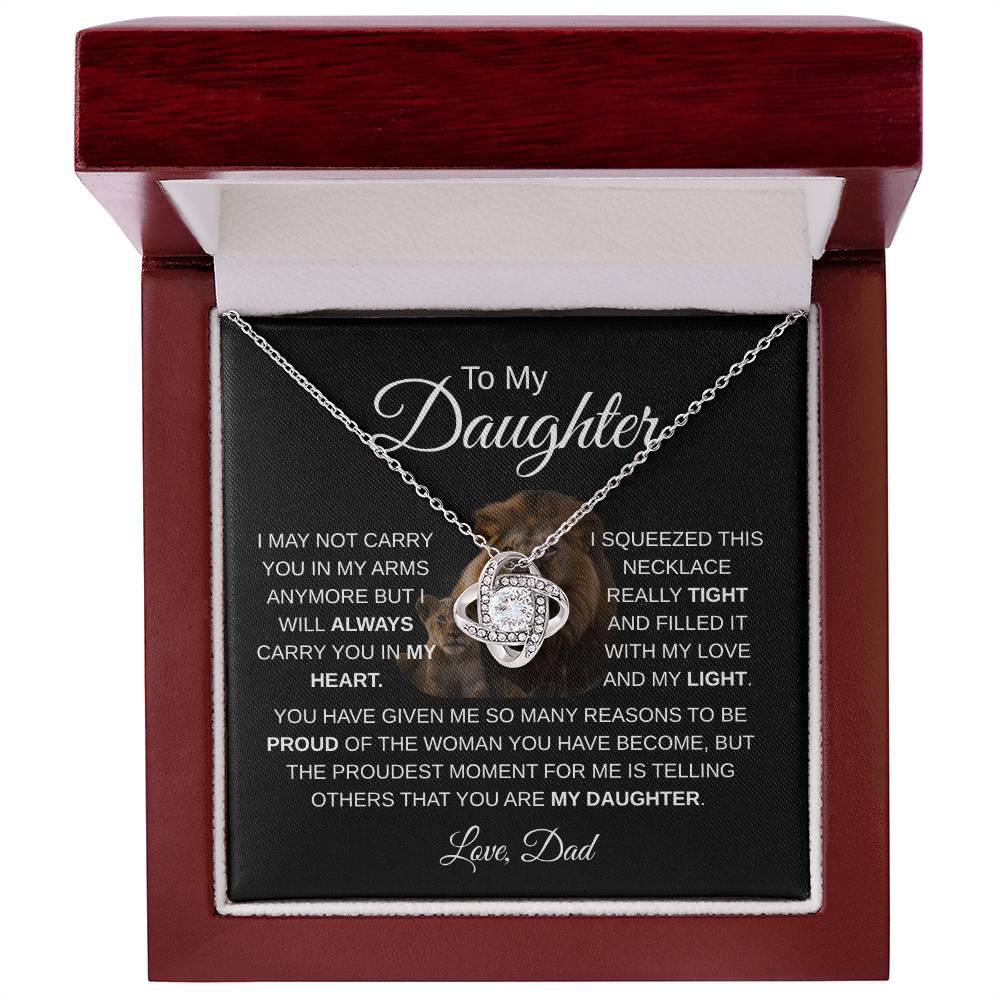 To My Daughter – Love Knot Necklace From Dad