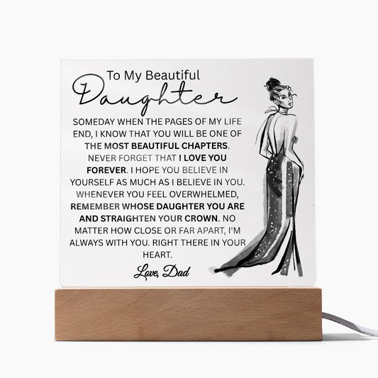 MY BEAUTIFUL DAUGHTER ACRYLIC LED PLAQUE