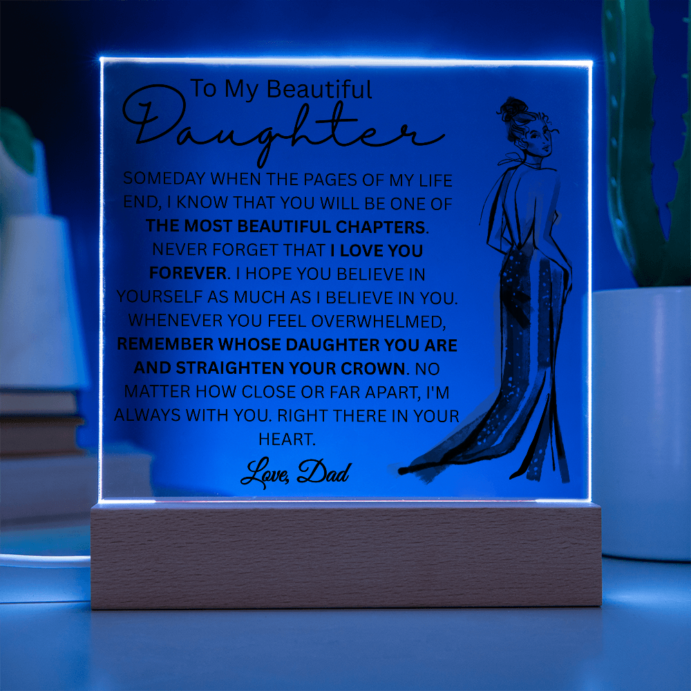 MY BEAUTIFUL DAUGHTER ACRYLIC LED PLAQUE