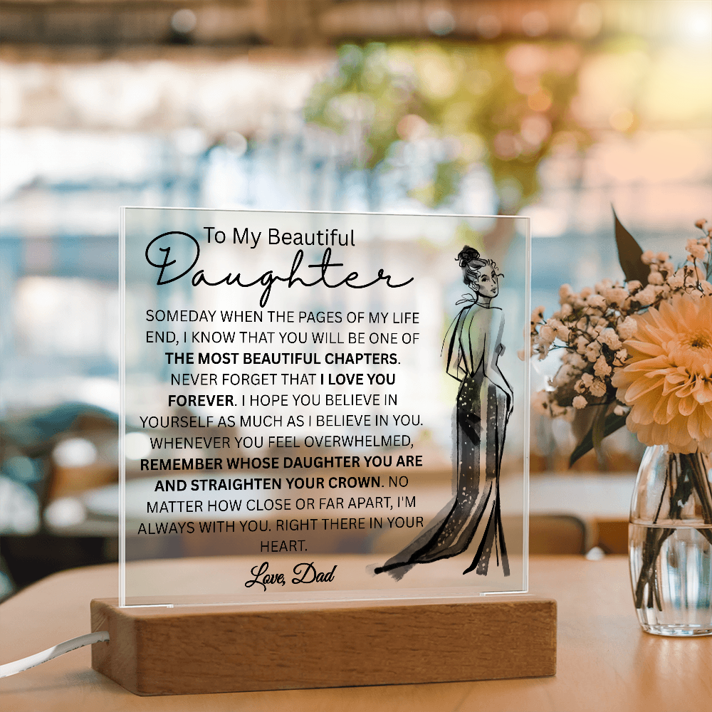 MY BEAUTIFUL DAUGHTER ACRYLIC LED PLAQUE