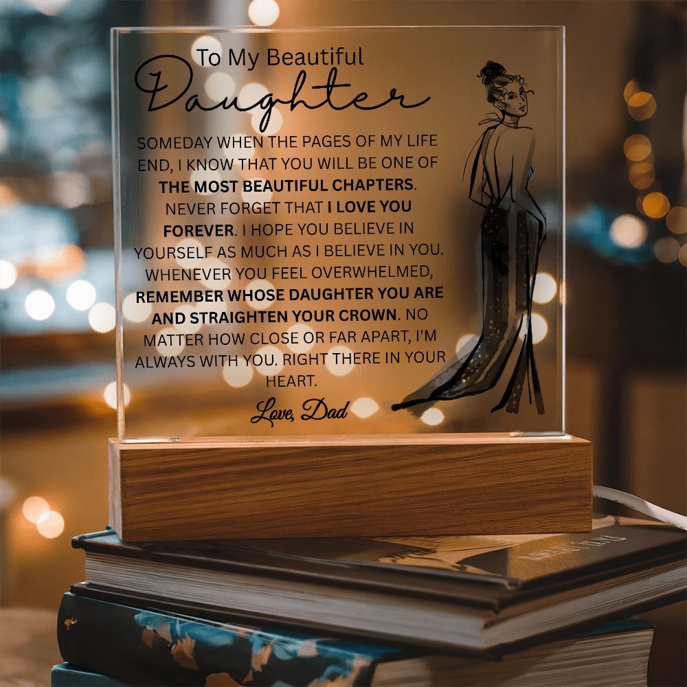 MY BEAUTIFUL DAUGHTER ACRYLIC LED PLAQUE