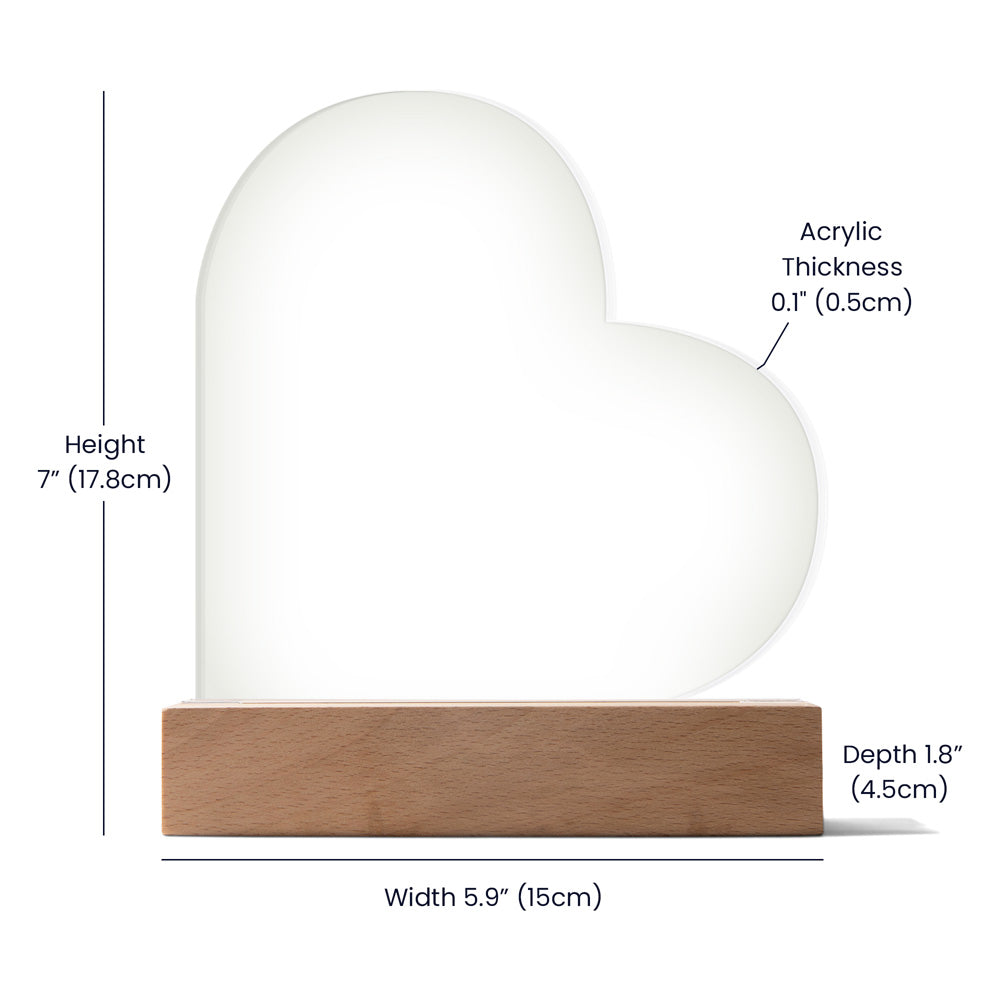 TO OUR DAUGHTER_ ACRYLIC LED HEART SHAPED PLAQUE