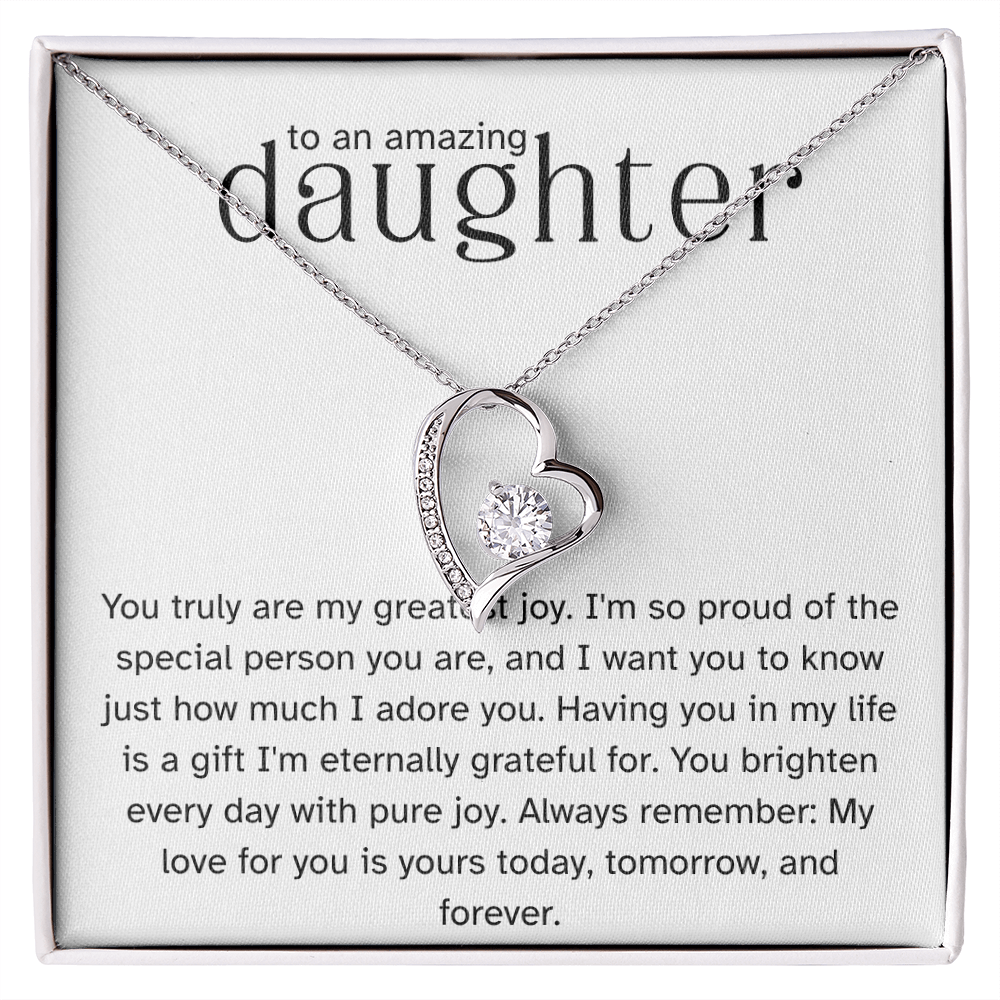 To My Lovely Daughter – Forever Love Necklace from Mom-Dad | Heartfelt Gift of Love and Pride