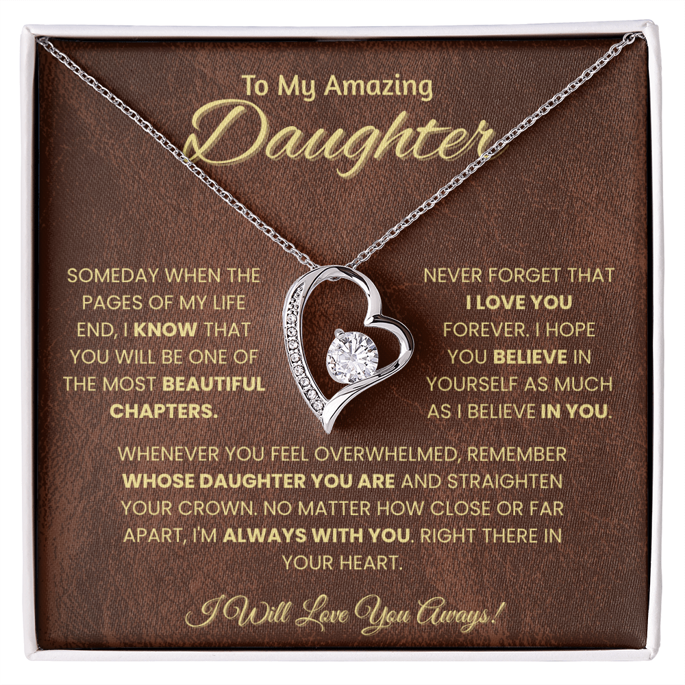 To My Amazing Daughter – Emotional Message Card Gift From Parent | Believe In Yourself Keepsake | Always With You