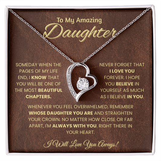 To My Amazing Daughter – Emotional Message Card Gift From Parent | Believe In Yourself Keepsake | Always With You