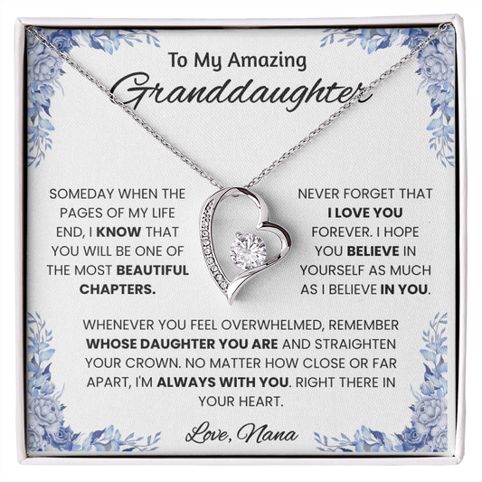 To My Amazing Granddaughter – Message Card From Nana | Always With You Encouragement Gift | Beautiful Chapters Keepsake