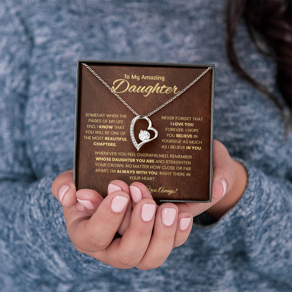 To My Amazing Daughter – Emotional Message Card Gift From Parent | Believe In Yourself Keepsake | Always With You