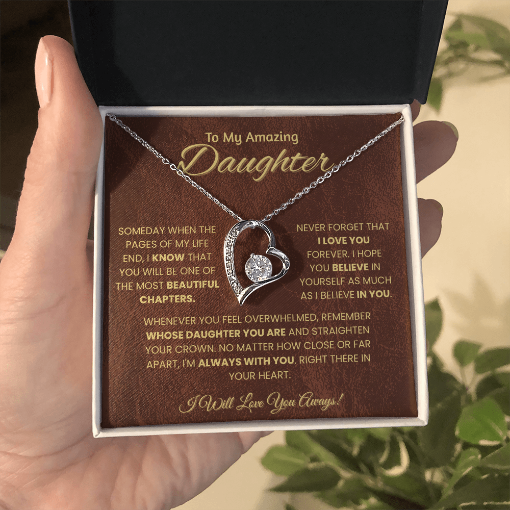 To My Amazing Daughter – Emotional Message Card Gift From Parent | Believe In Yourself Keepsake | Always With You