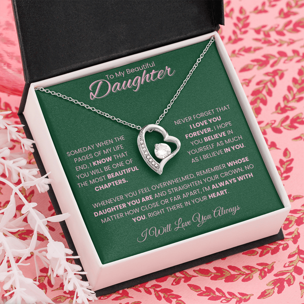To My Beautiful Daughter – Emotional Message Card Gift From Parent | Always With You Keepsake