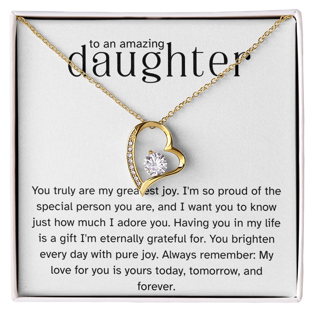 To My Lovely Daughter – Forever Love Necklace from Mom-Dad | Heartfelt Gift of Love and Pride