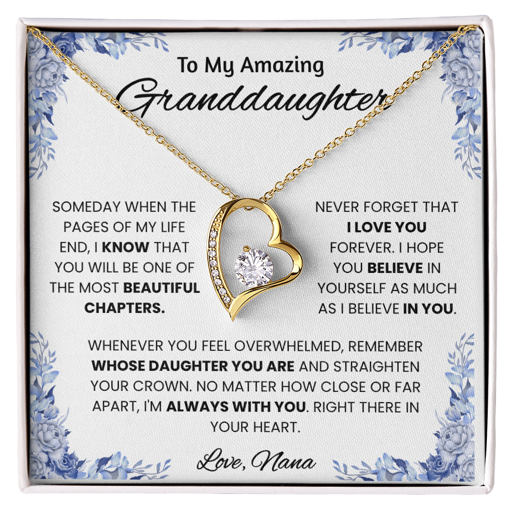To My Amazing Granddaughter – Message Card From Nana | Always With You Encouragement Gift | Beautiful Chapters Keepsake