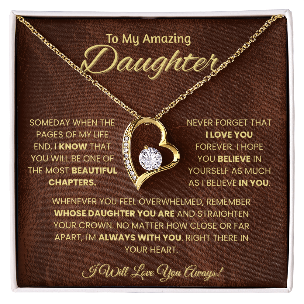 To My Amazing Daughter – Emotional Message Card Gift From Parent | Believe In Yourself Keepsake | Always With You