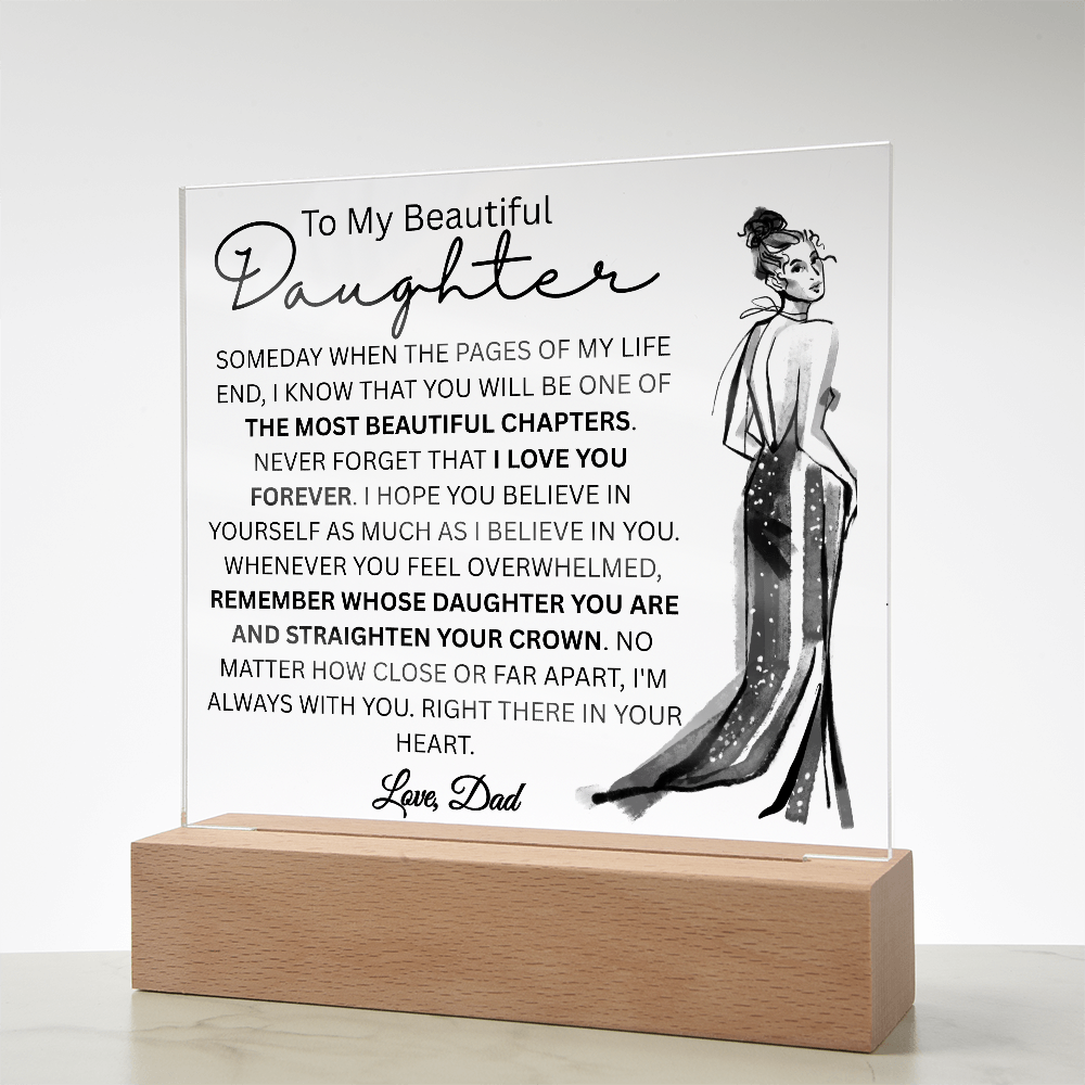 MY BEAUTIFUL DAUGHTER ACRYLIC LED PLAQUE