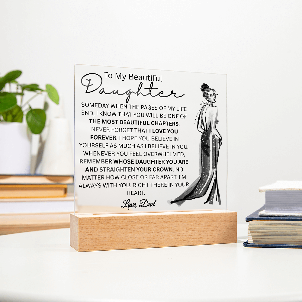 MY BEAUTIFUL DAUGHTER ACRYLIC LED PLAQUE