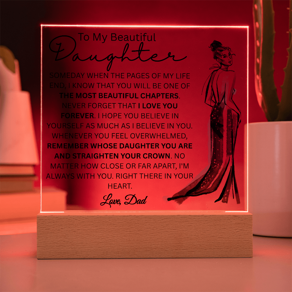 MY BEAUTIFUL DAUGHTER ACRYLIC LED PLAQUE